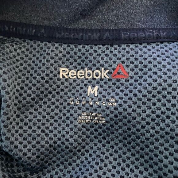 Reebok Men’s One Series Bio Knit ¼ Zip Shirt Blue Athletic Exercise Lightweight - Picture 11 of 14